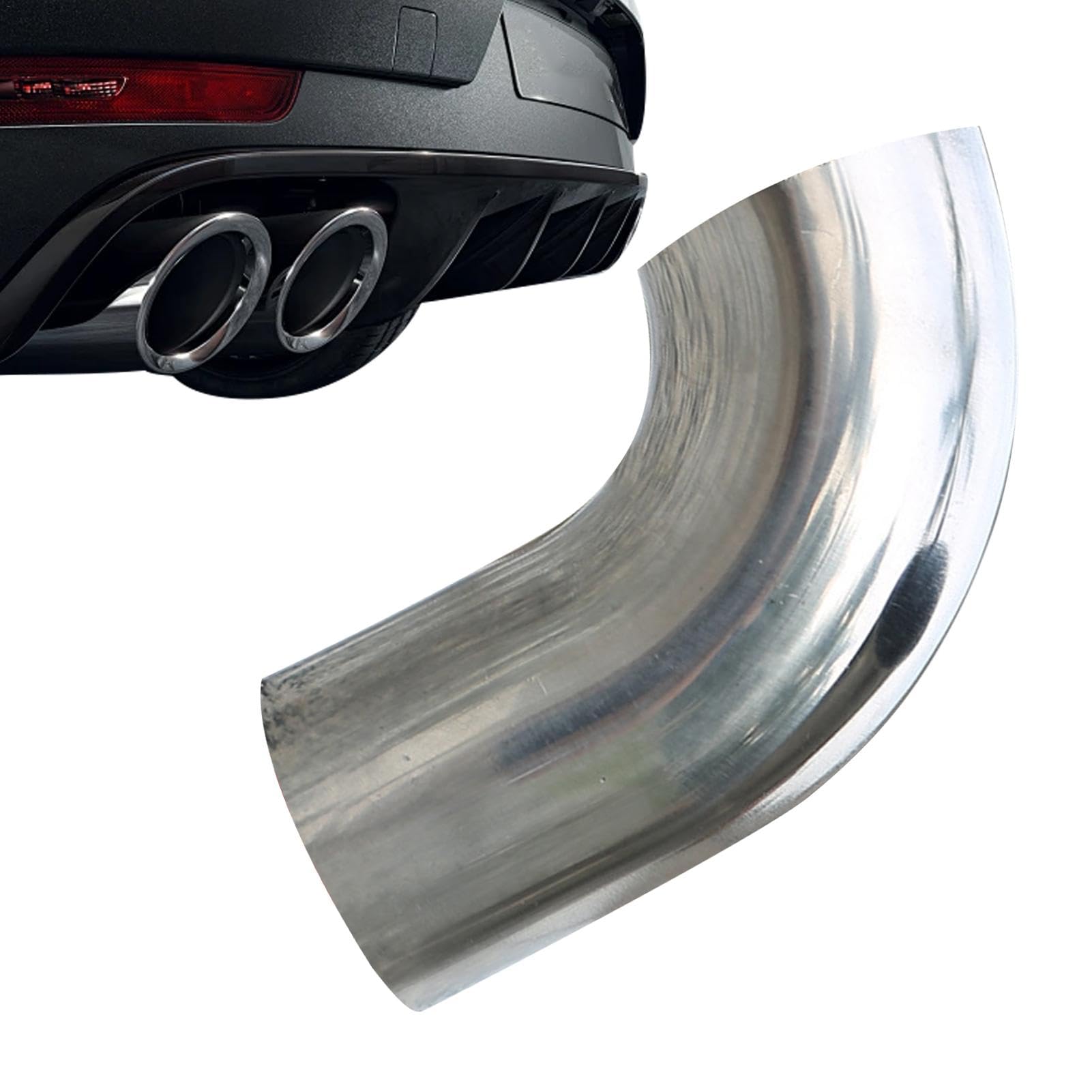 Curva per saldatura – Tubo angolare di scarico a 90 gradi | in acciaio inox, raccordo per tubo sanitario a morsetto, raccordo per tubo di scarico auto-modificato, corrimano per scale