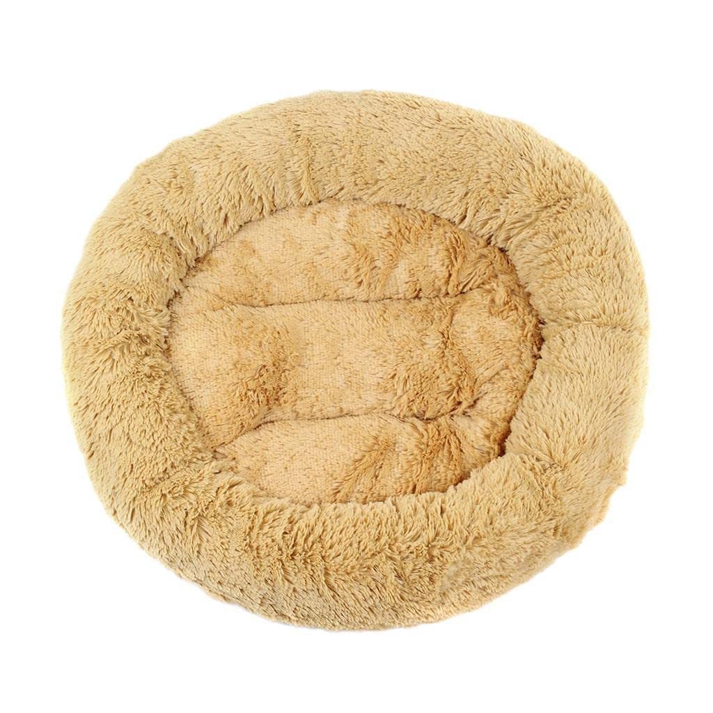 CALANDIS Round Pet Sleeping Bed Pet Cozy Comfortable Bed Nest for Cat Dogs Coffee
