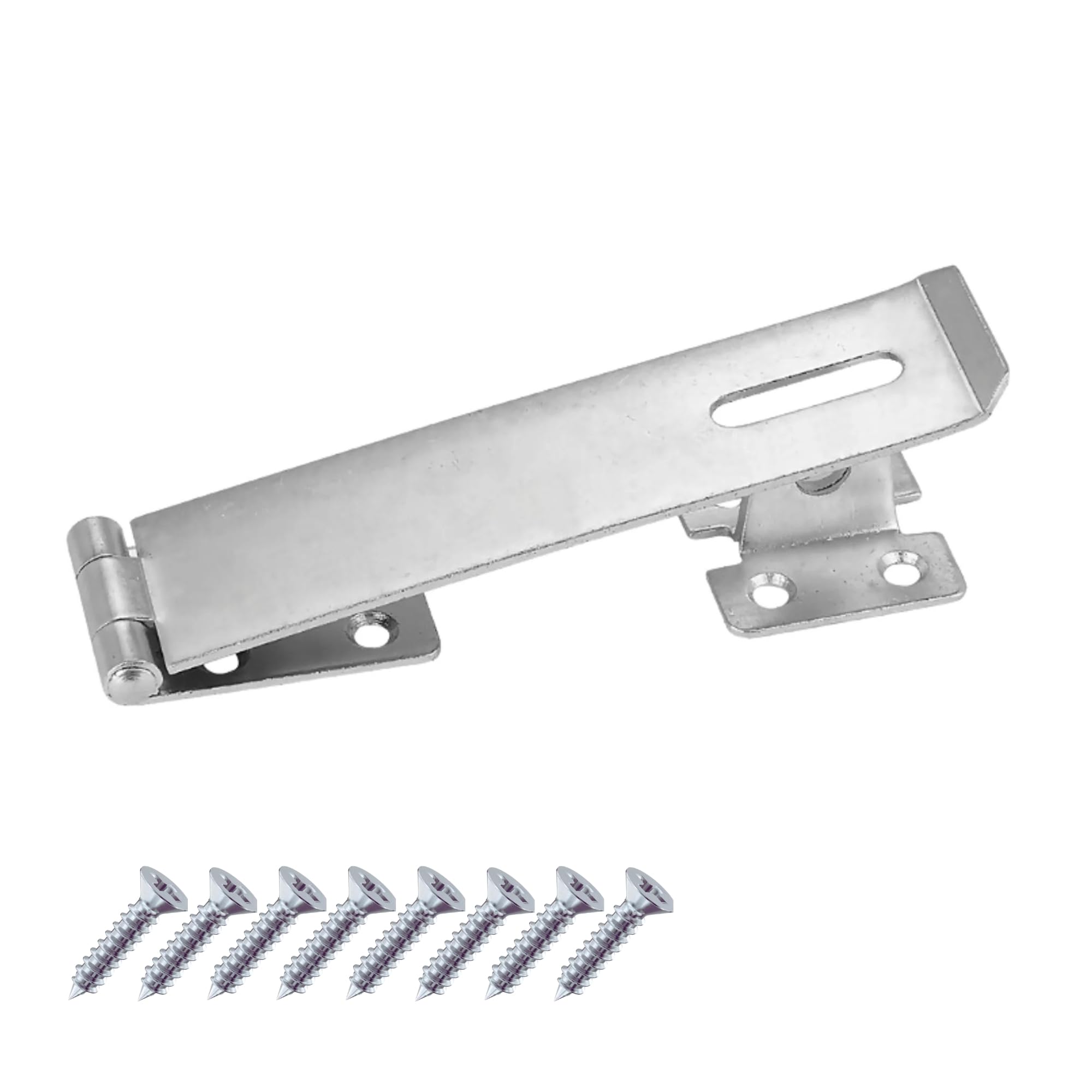 Keypak 150mm 6 Inch Heavy Duty Zinc Safety Hasp & Staple – Gate Clasp, Shed Hinge, Cabinet Door Latch Security with Screws