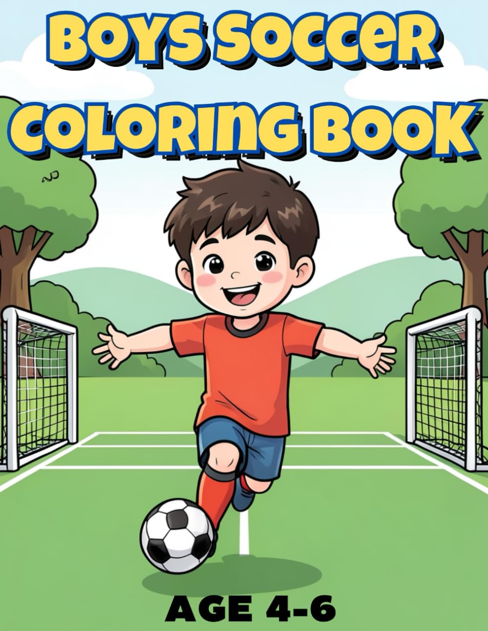 Boys Soccer Coloring Book for Kids Ages 4–6: 30 Simple and Fun Soccer Coloring Pages