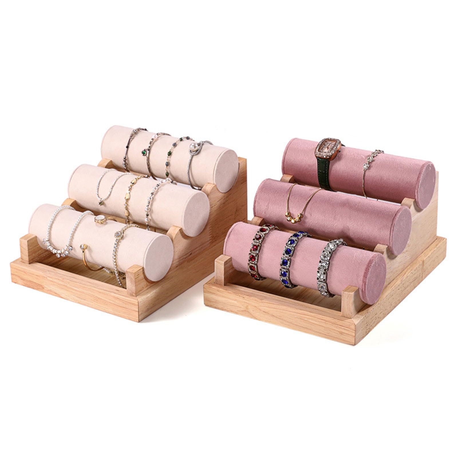 Eleganter Schmuckständer aus Holz, 3 Etagen, Armbandhalter und für Heimdekoration, Accessoires und Sammlungen, stilvolles Holzdisplay zur Schmuckaufbewahrung