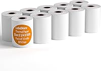 Vista 12 de LabelMore Papel térmico de recibo de 2-1/4 pulgadas x 85 pies, rollos de papel para tarjetas de crédito térmicos, rollo de caja registradora, papel