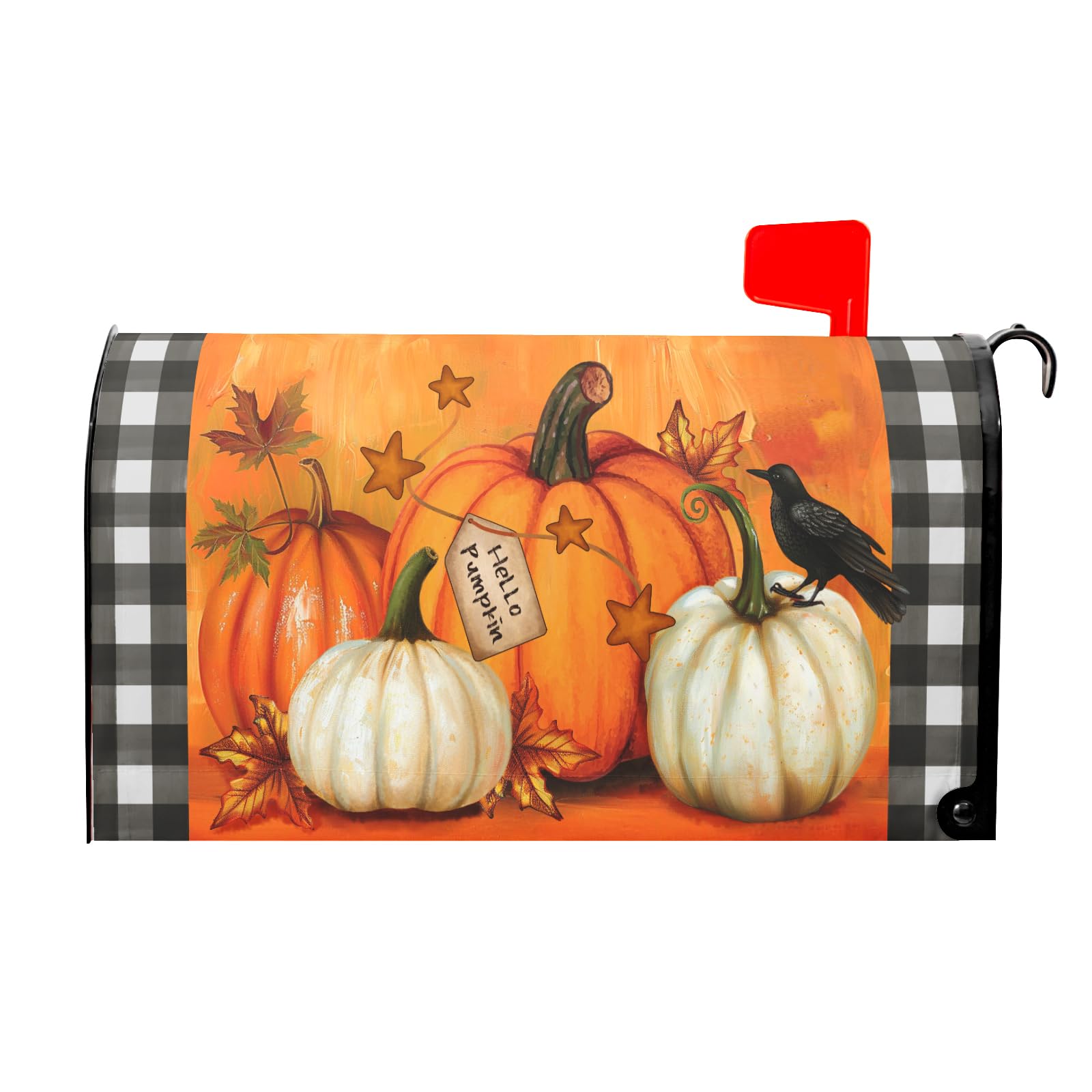 Fall Mailbox Covers Magnetic Standard Size 21 X 25.5 Inch Retro Sunflower Pumpkin Maple Leaf Mailbox Cover Autumn Thanksgiving Mailbox Wraps Post Box Cover Decoration Outdoor Garden Home
