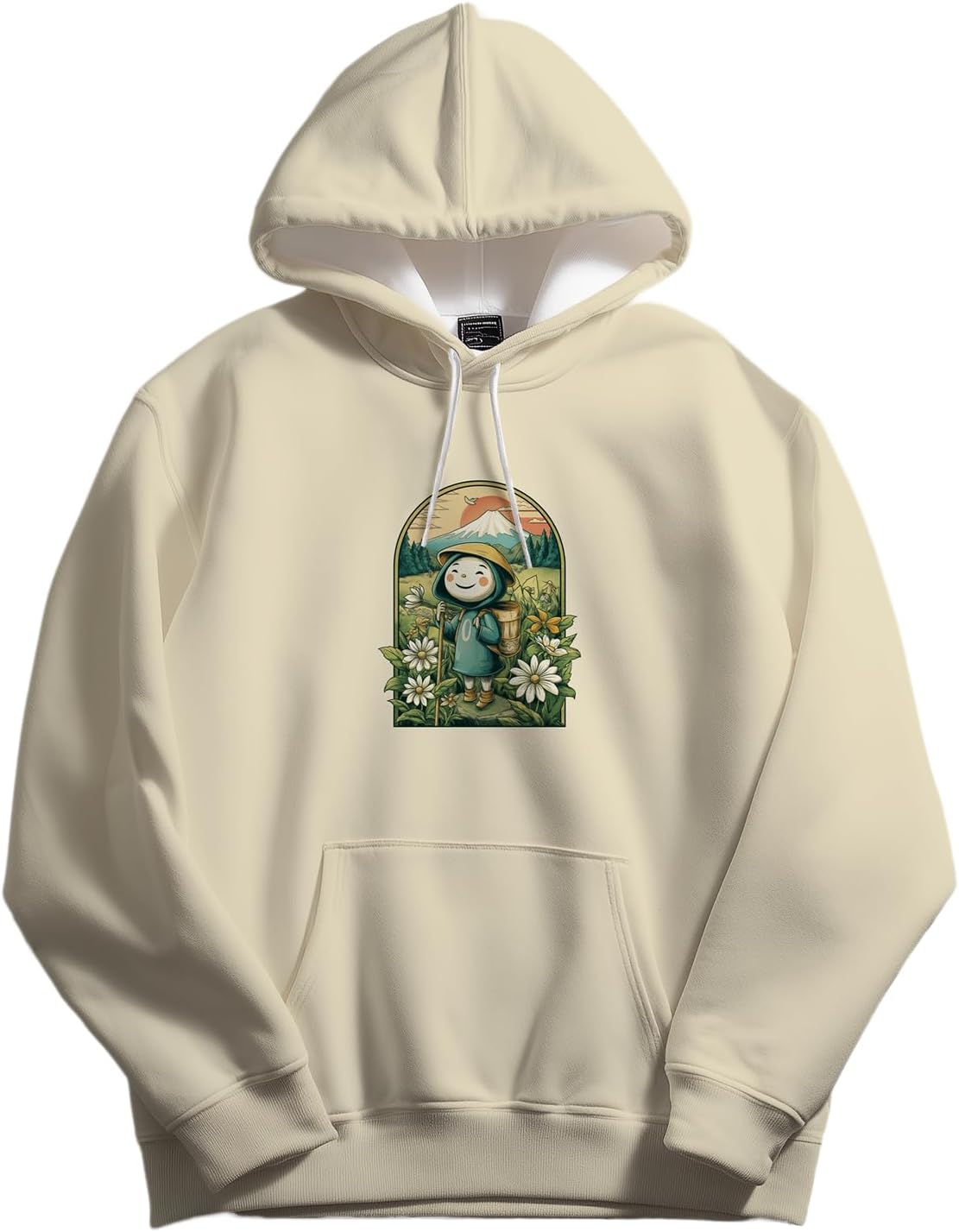 Long Sleeve Sweatshirts for Women Cute Print Crewneck Oversized Hoodies with Pocket Winter Casual Clothes - Image 2