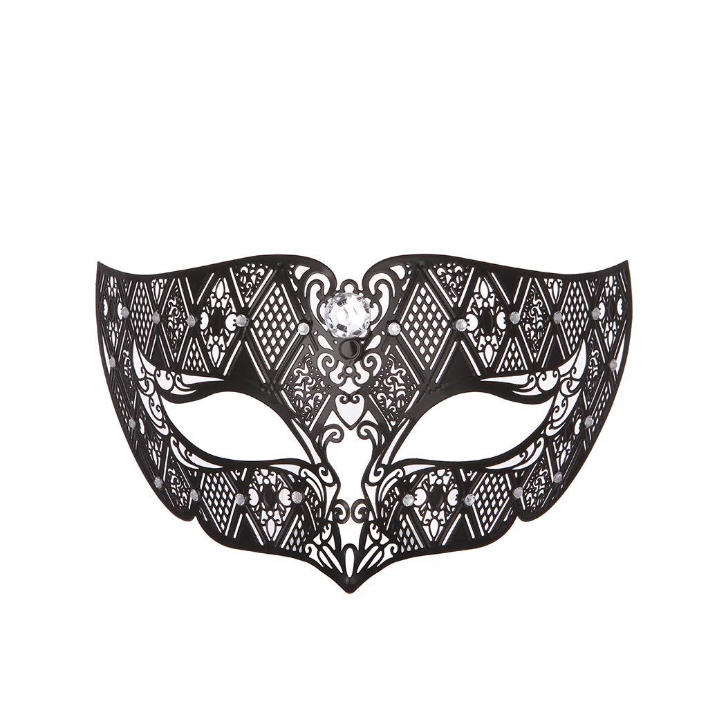 Masquerade Mask for Women Metal Mask Rhinestone Venetian Party Evening Prom Ball Mask Bar Costumes Accessory
