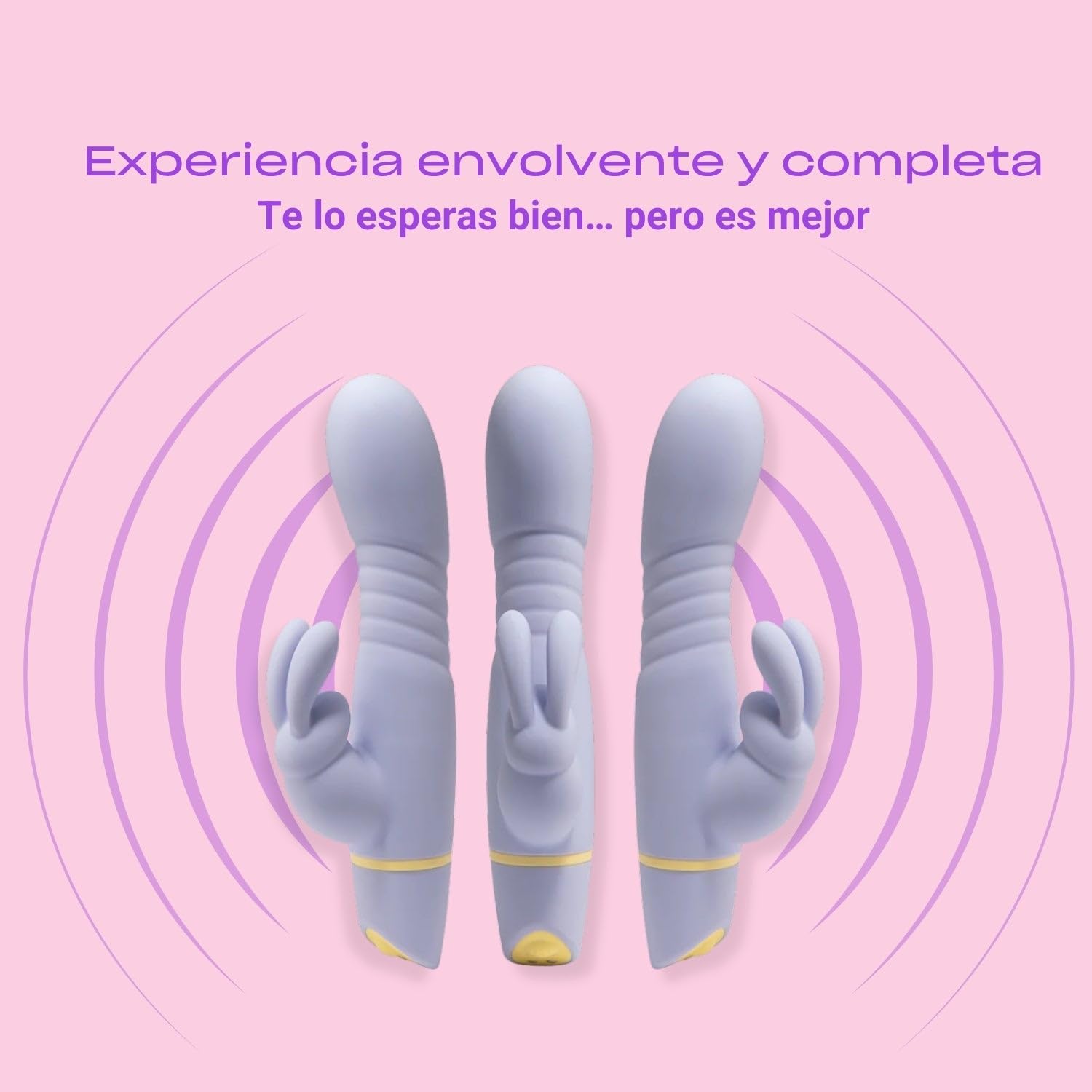 Platanomelón - Vibrador conejito para Mujer con movimiento percutor y 5 modos de vibración, recargable - Maui