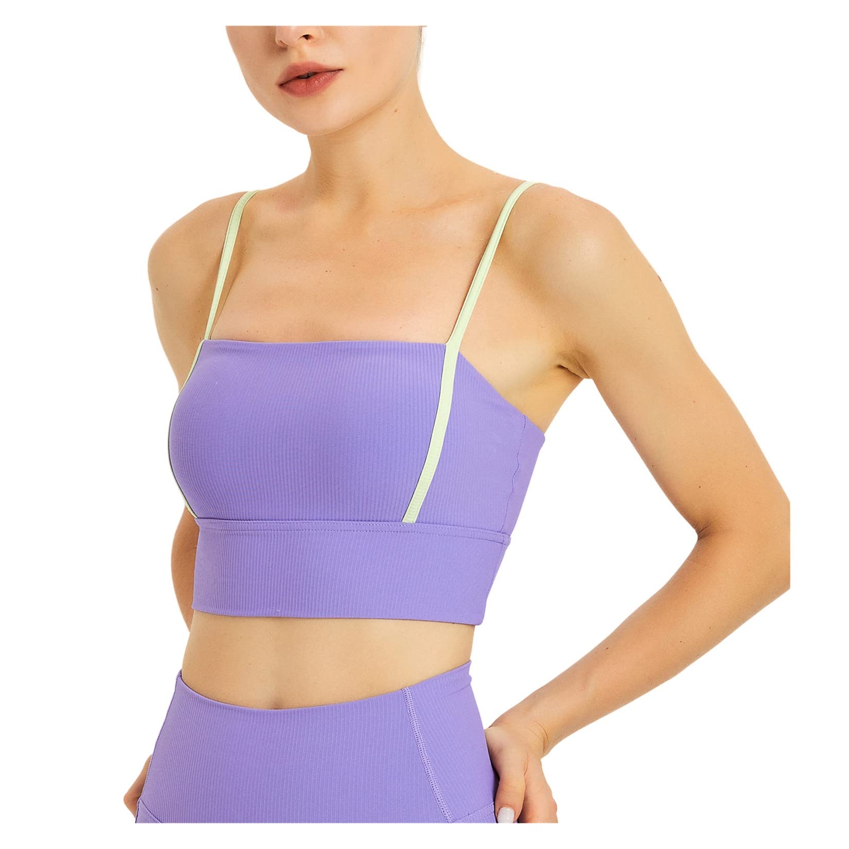 Bras Esportivo Feminino Spaghetti Strap Yoga Strap Top Rouphe Trephers Bras