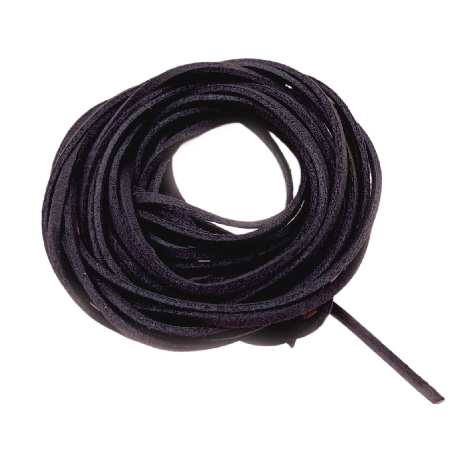 Leather Cords for Jewellery Making 10Pcs 4.5M 1.5mm Flat Korean Velvet Thread Faux Suede Leather Cord Rope Thread to Make Braided Bracelet Necklace(Black)