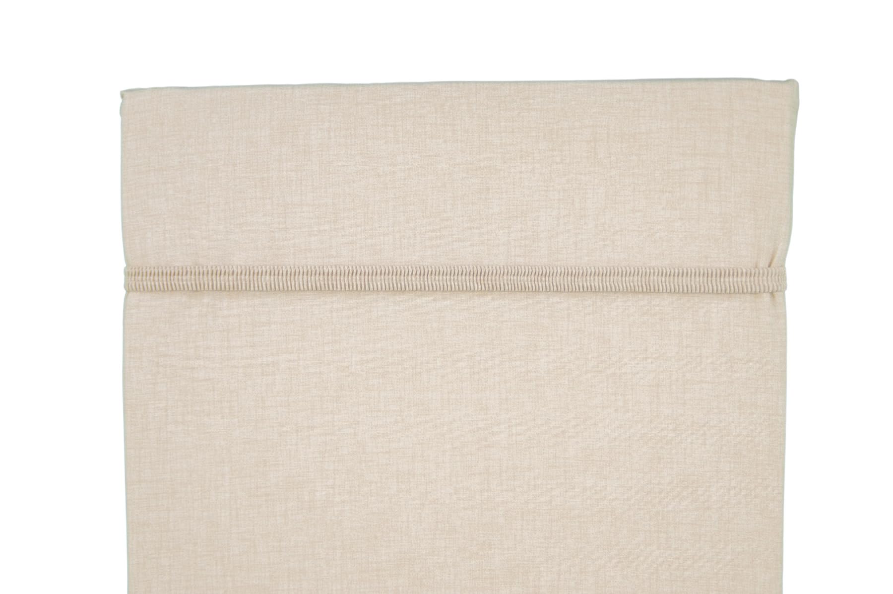 GHIOCUSCINI | Cuscino per Lettino Mare, Colore ECRU' in Tessuto Cotone/Poliestere, Sfoderabile, 52 + 130 x 57 cm, Alto 4 cm, Made in Italy