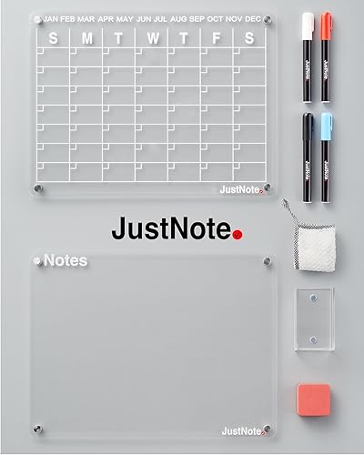 Calendario magnético de acrílico transparente de 2 piezas, planificador familiar, imanes antiarañazos, se limpia con marcadores de tiza líquida disponible en Yaxa Venezuela