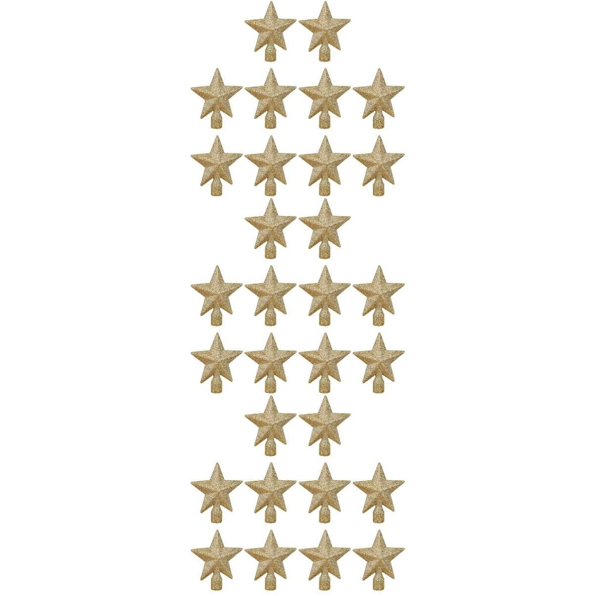 Estrellas para árbol de Navidad PRETYZOOM adornos festivos de textura resistente pack 30x
