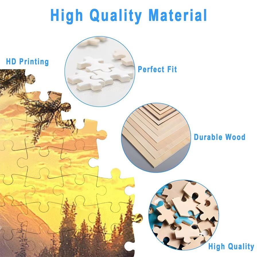 Puzzle 1000 Piezas, Puzzle Paisajes con Caja Regalo, Montaña Puzzles 1000 Piezas Adultos, Medidas: 75 x 50 cm, Rompecabezas Adultos de Madera, Rompecabezas Desafiante para Decoración Hogar, -6542