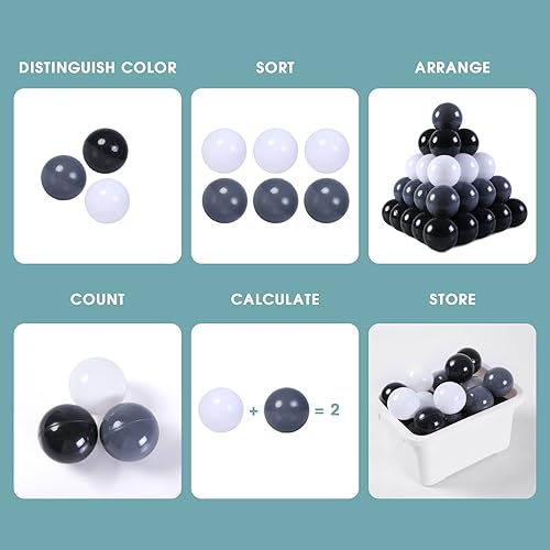 Miniatura 8 de Bolas de plástico para hogueras de bolas sin ftalatos sin BPA, 100 unidades de 2.2 pulgadas, juego para niños pequeños para jugar tienda de campaña