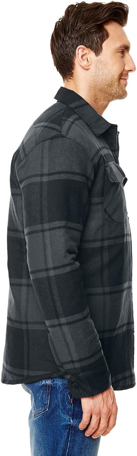 Burnside mens Quilted Flannel Jacket (8610) at  Men’s Clothing store