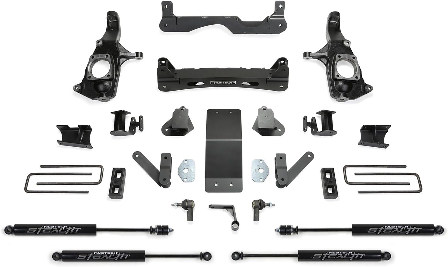 Fabtech K1123M Crossmember System 4 in. Lift w/Stealth Shocks Crossmember System