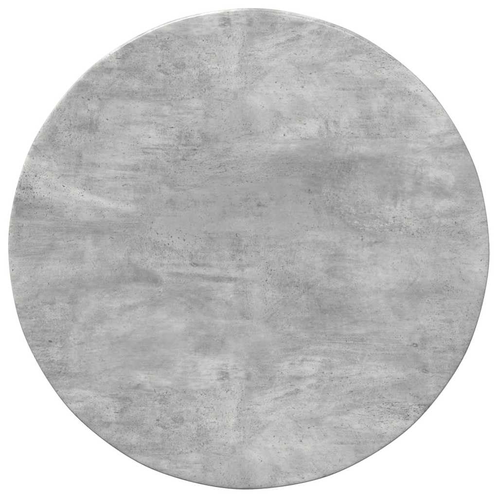 Tischplatte Betongrau 60 cm rund aus wetterfestem Holzwerkstoff Modernes minimalistisches Design für Garten Balkon Küche Terrasse und Wohnzimmer