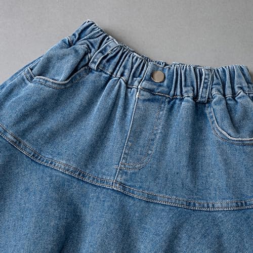 Alunsito Mädchen Cordrock - Hohe Taille A-Line Minirock Mit Tasche