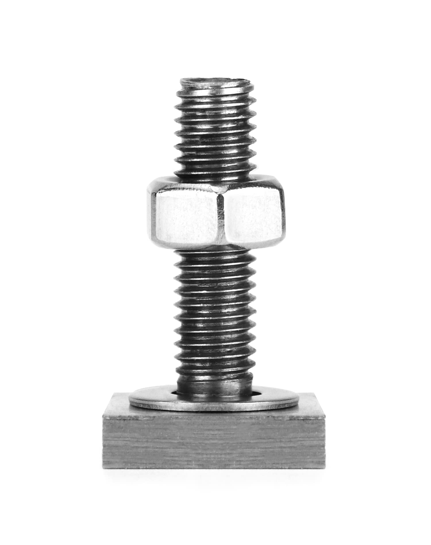 QWORK 6 sztuk klocki ślizgowe M6 bagażnik dachowy, klocki ślizgowe adaptera T-slot ze stali nierdzewnej, bagażnik dachowy 20 x 20 mm z podkładkami nakrętkami