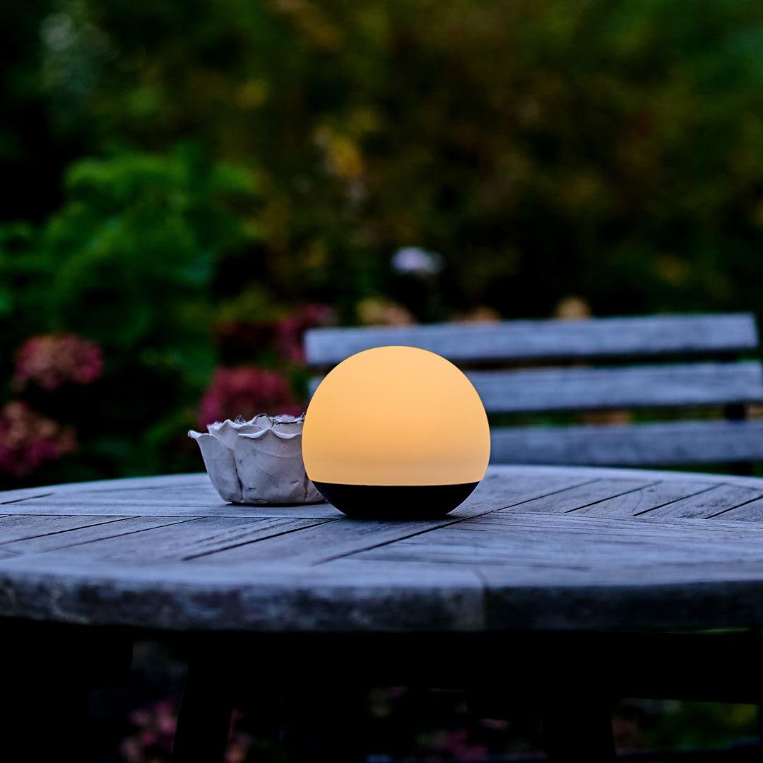 Lumix® Solar Flowers 1x Solarleuchte für Außen Garten von Krinner innenliegendes Solarpanel, IP44, Auto EIN/AUS mit RGB, Auto Change und neutralem LED Licht, Gartenleuchte Pompom 1 Stück | Innenliegendes Solarpanel, IP44, Auto EIN/AUS mit RGB, Auto Change