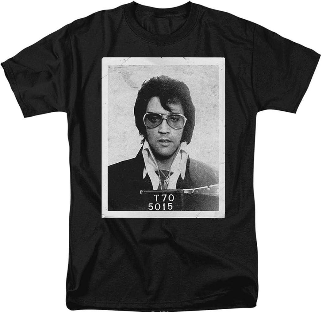 Popfunk Classic Elvis Presley Mugshot Poster T Shirt & Stickers