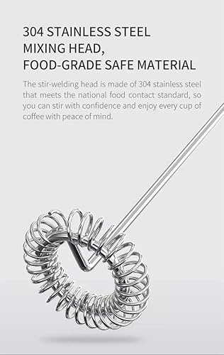 Miniatura 7 de Espumador de leche eléctrico de mano batidor de espuma a pilas para café capuchino chocolate caliente mini mezclador de bebidas y más