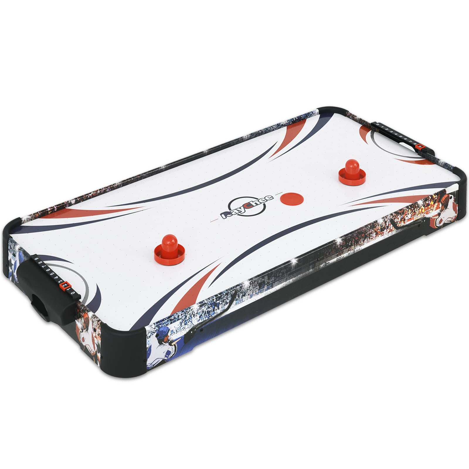 40in Portable Tabletop Air Hockey Table for Kids and Adults, Table Top Air Hockey Game with Powerful Electric Fan, 2 Pucks and 2 Pushers for Game Room, Living Room