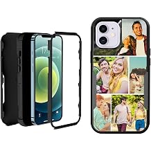 Custom Phone Case for iPhone 11 Shockproof Multi-Photo Create Your own Photo Cover Personalized Gift Customized Protective True fit Phone Case Black