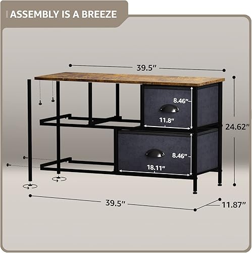 Miniatura 3 de Sorbus Cómoda con cajones unidad de torre de almacenamiento de muebles para dormitorio pasillo armario organización de oficina marco de acero parte