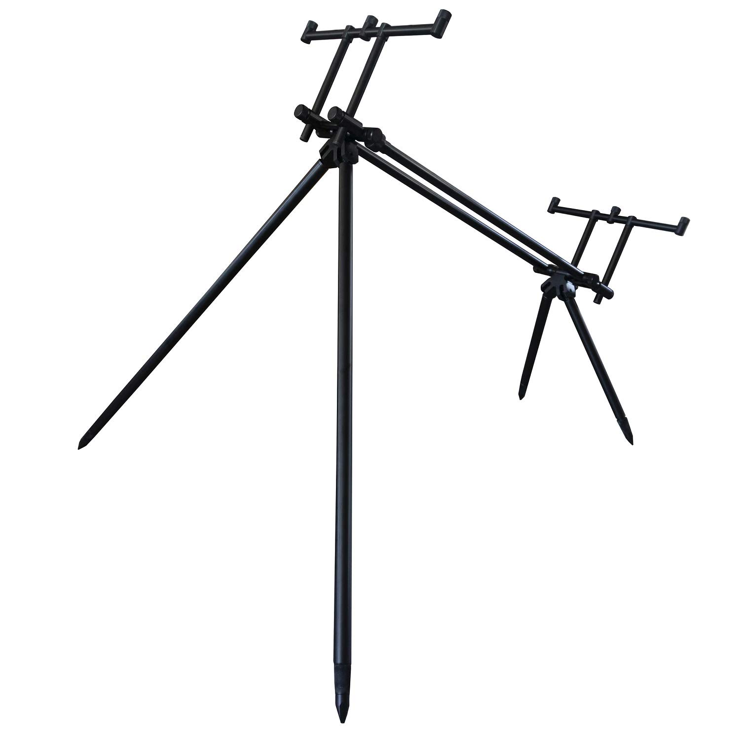 Sonik Stanz Rod Pod - Rodpod für Karpfenangeler als 3er Rutenauflage - Schwarzes Rod Pod aus extrem stabilen Materialien - Drei Ruten Pod