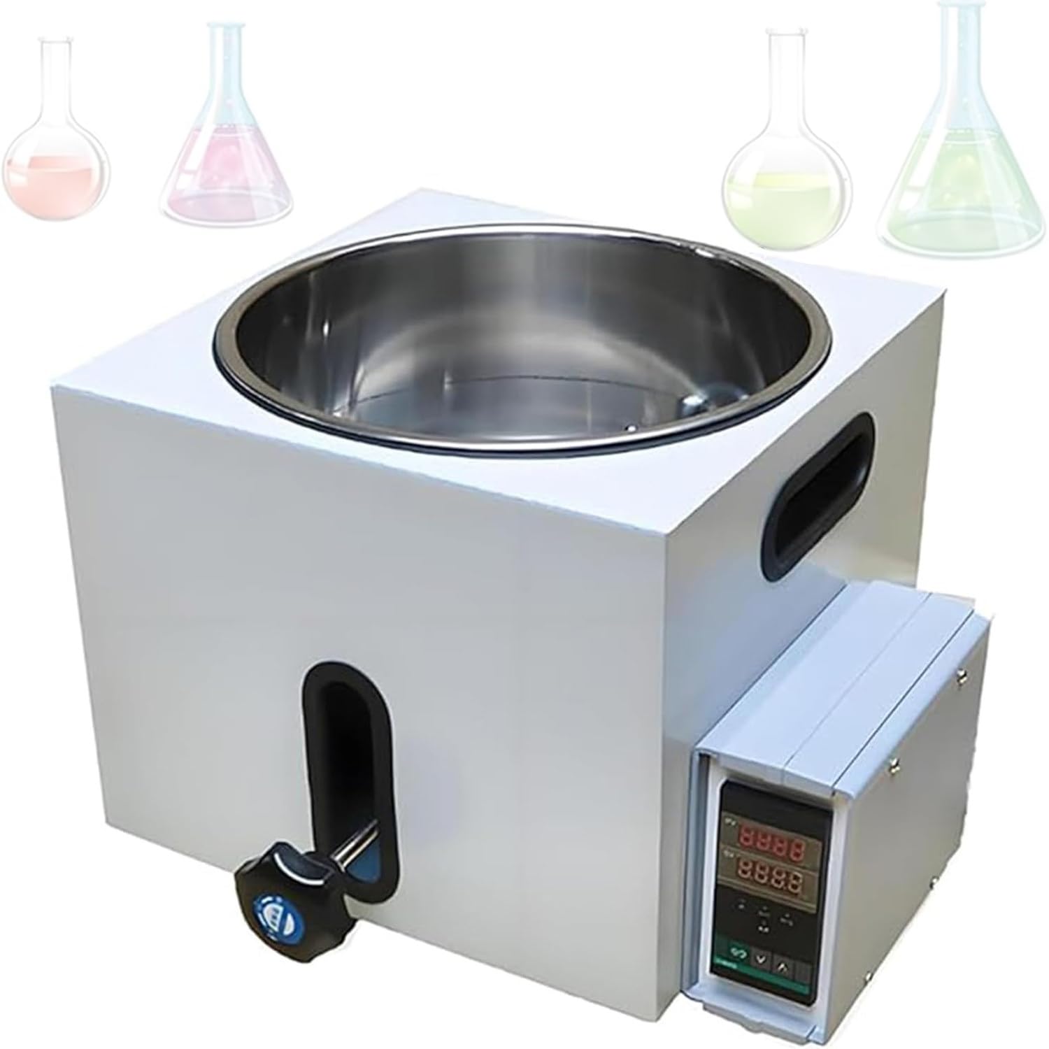 Labor-Wasserbad,Elektrisch Thermostatisches Labor-ölbad Mit Hebefunktion,Edelstahlauskleidung,LED-Anzeige,Intelligenter Pid-Temperaturregelung,Für Wissenschaftliche Forschung Und Lehre,5L