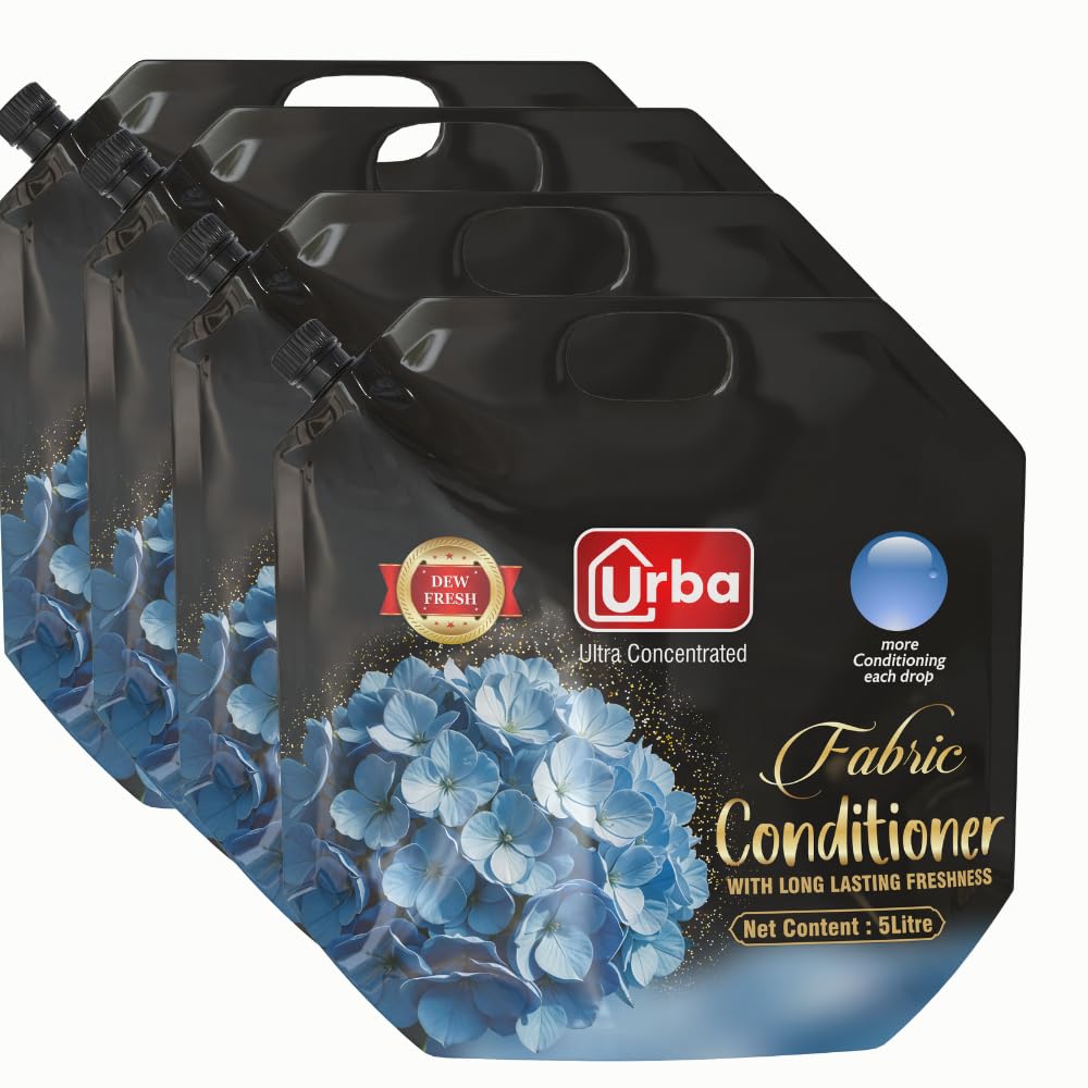 Urba Clean fresh Rich perfume Fabric Conditioner 5 litre (Pack of 4) | Super Saving Pack Fabric Softener| After Wash Liquid Fabric Softener | Softness, Shine & Long Lasting Freshness Money saver pack (B0CJXZZDX6) Amazon Price History, Amazon Price Tracker