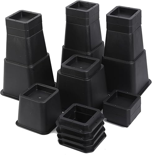 LUCKYQTQH Elevadores ajustables para muebles de cama Elevación en alturas de 1,2,3,4,5,6,7,8,9 a 10 pulgadas, elevadores resistentes para sofá y