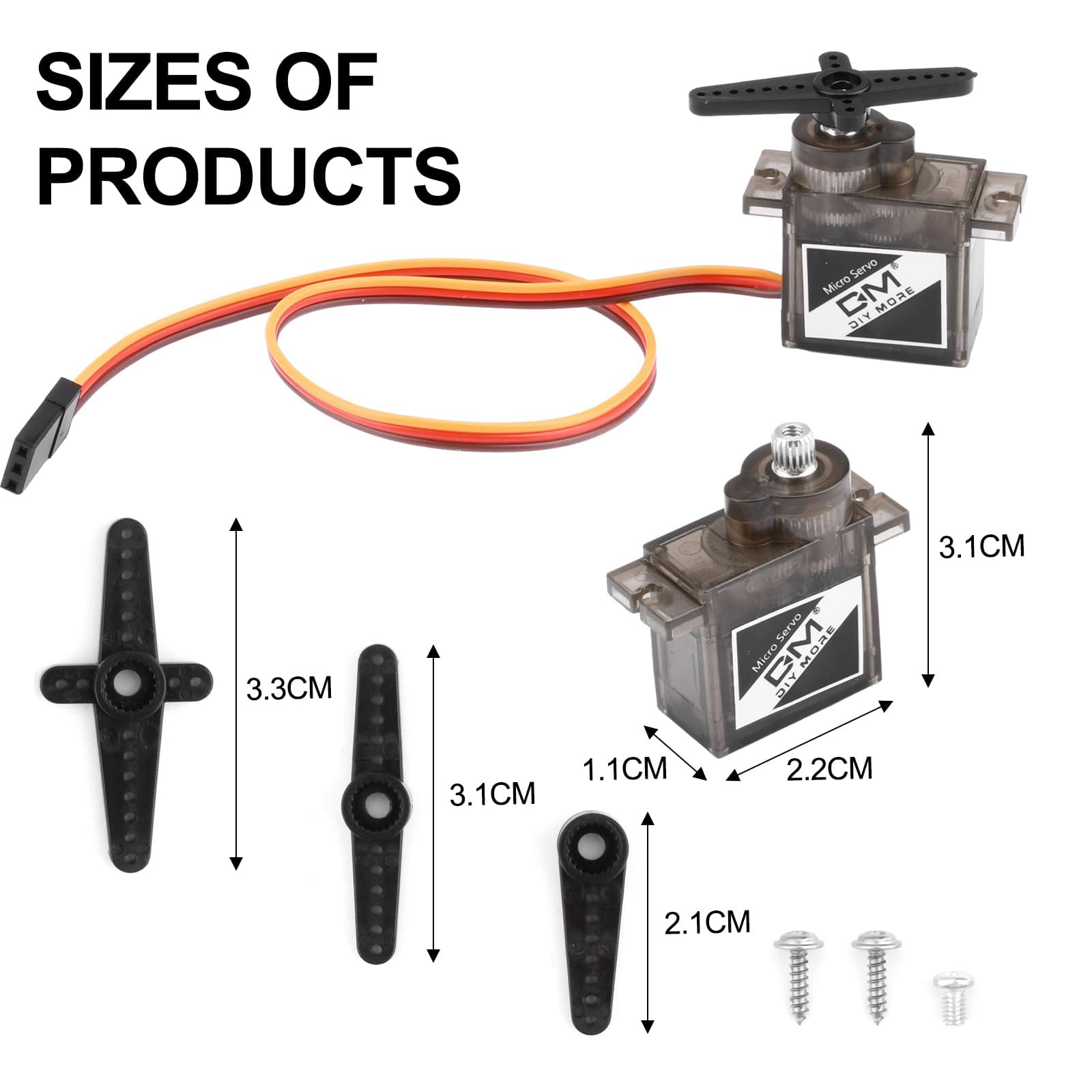 10 Stück Micro Servo Metallgetriebe - 90S Servo Für RC Flugzeug, Auto, Helikopter