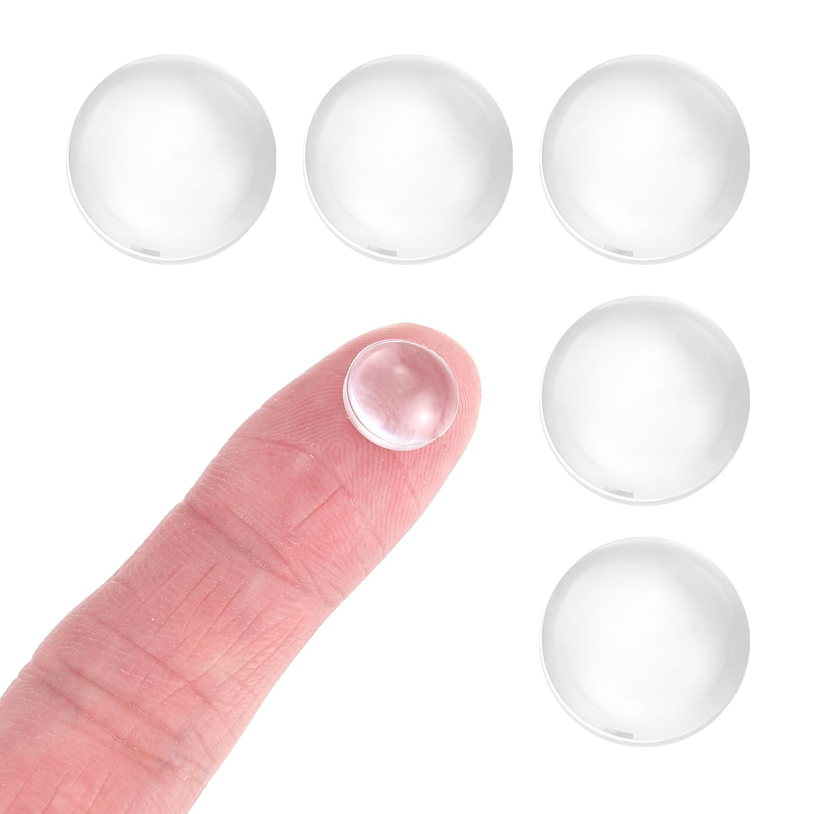 PATIKIL 6Pcs Diameter 10mm Flat Convex Lens, Height 4.5mm Acrylic Optical Lens