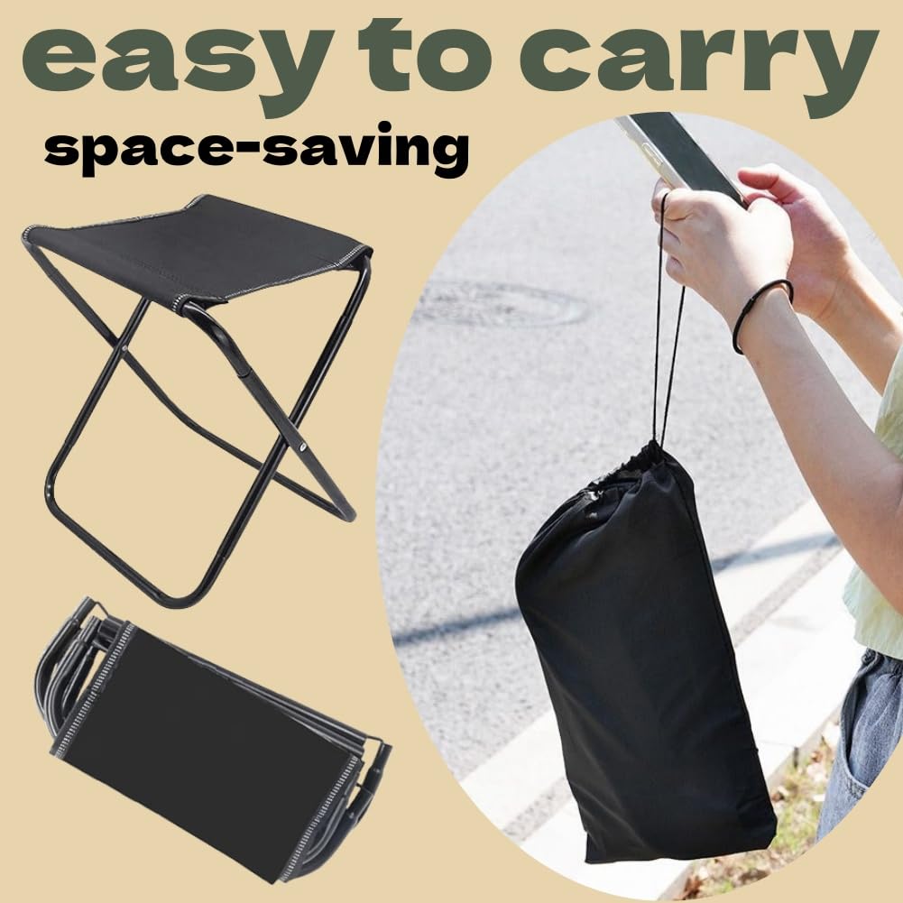 Tabouret De Camping 200 Kg, 26 Cm, Portable, Pliable, Léger