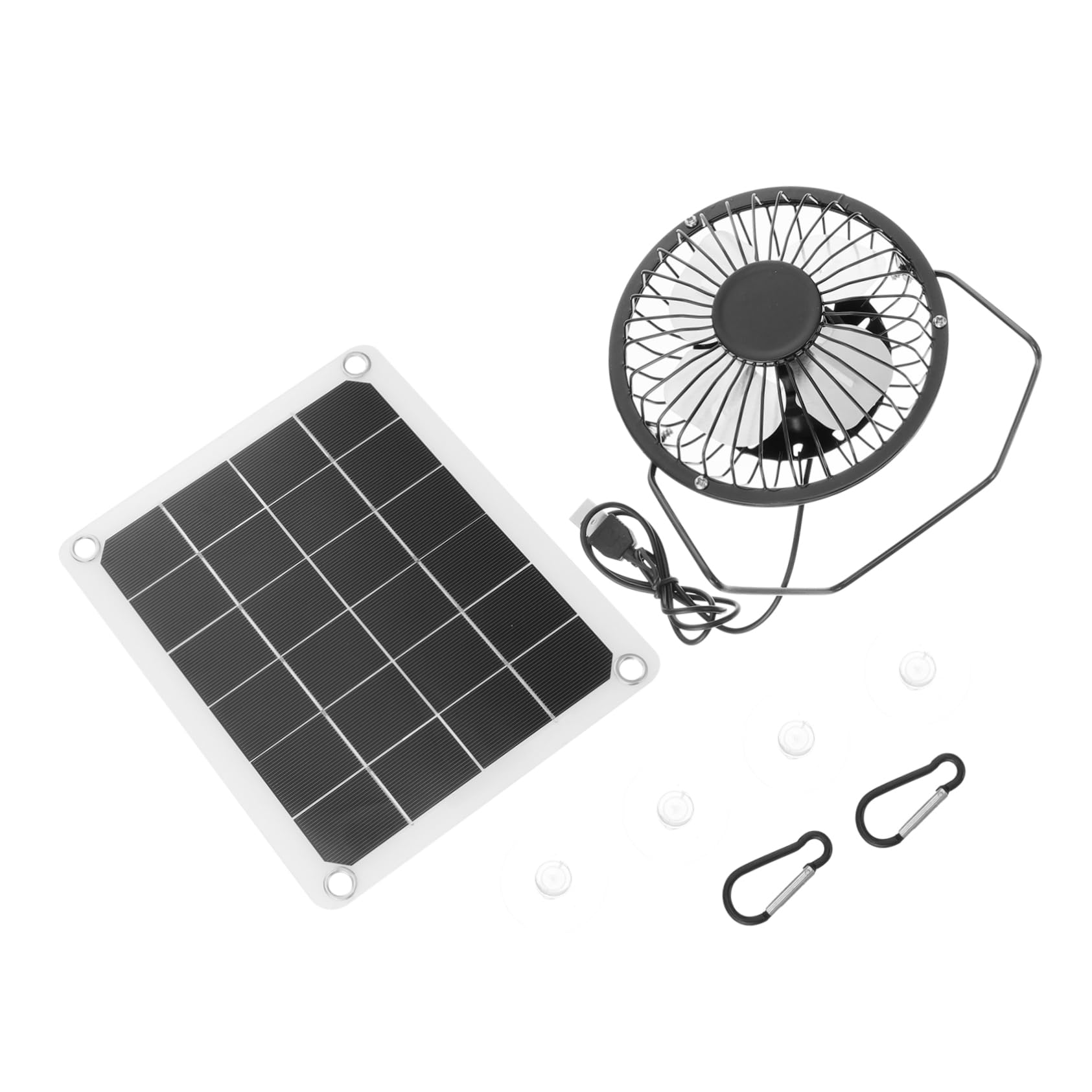 Yardwe 2 Sätze Solar Panel für Haustierhaus Kühlventilator für Sommer zur Belüftung und Notstromversorgung