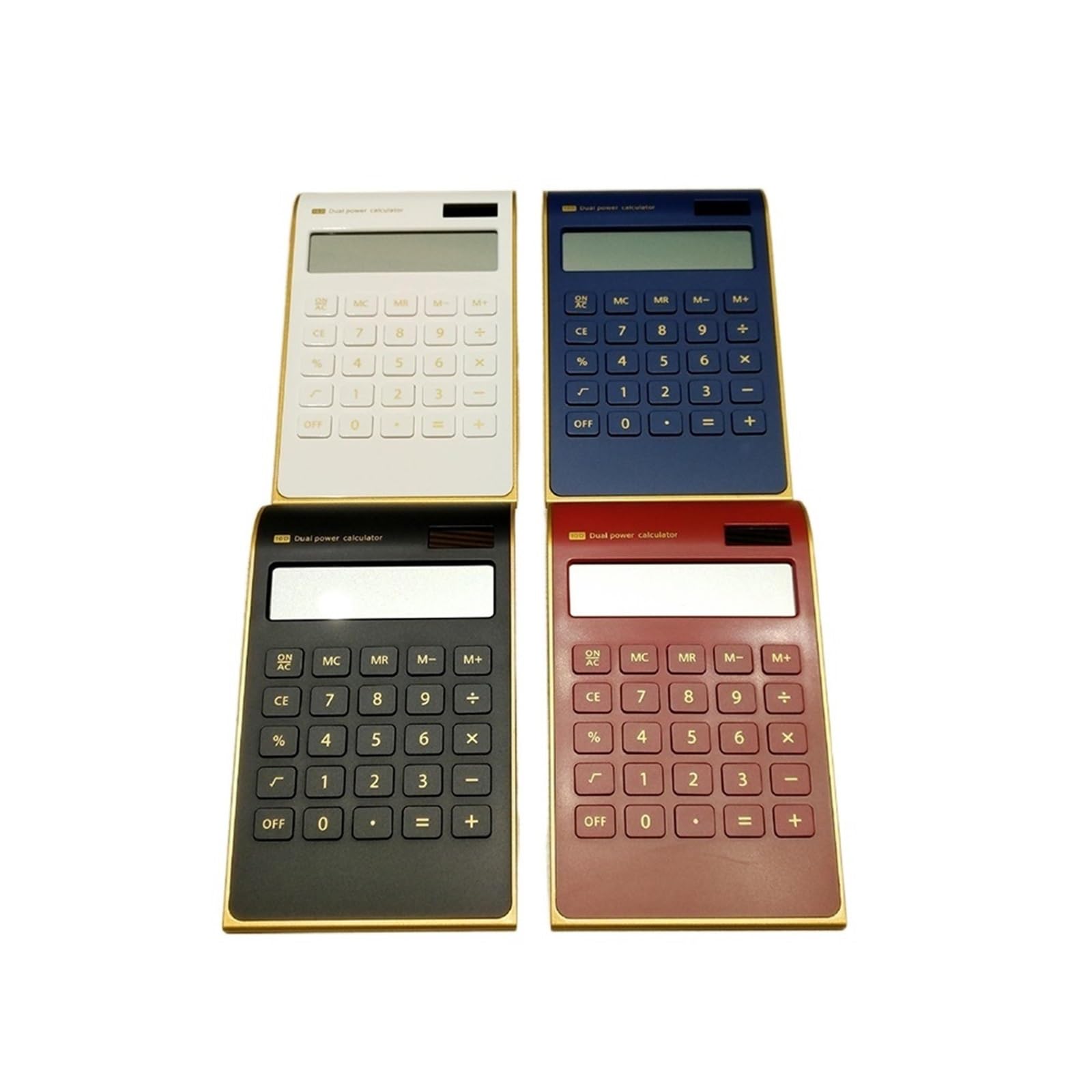 Calcolatrice scientifica Calcolatrici Calcolatrice da Tavolo, energia Solare Mini Tastiera Portatile Doppia Alimentazione (Wit)(Red)