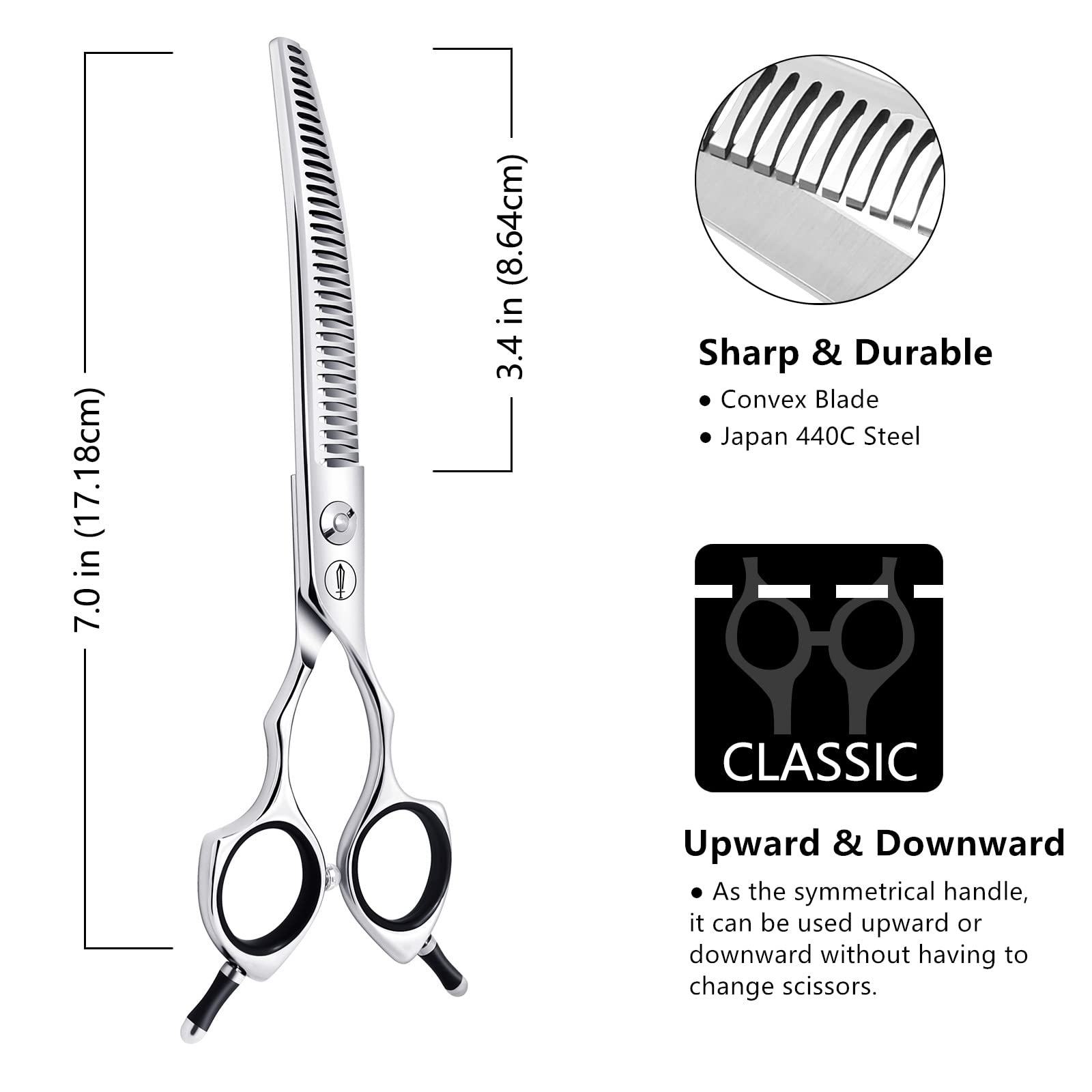 カットシザー(ハシモト) Amazon.com : HASHIMOTO Chunker Scissors for Dog Grooming, 19