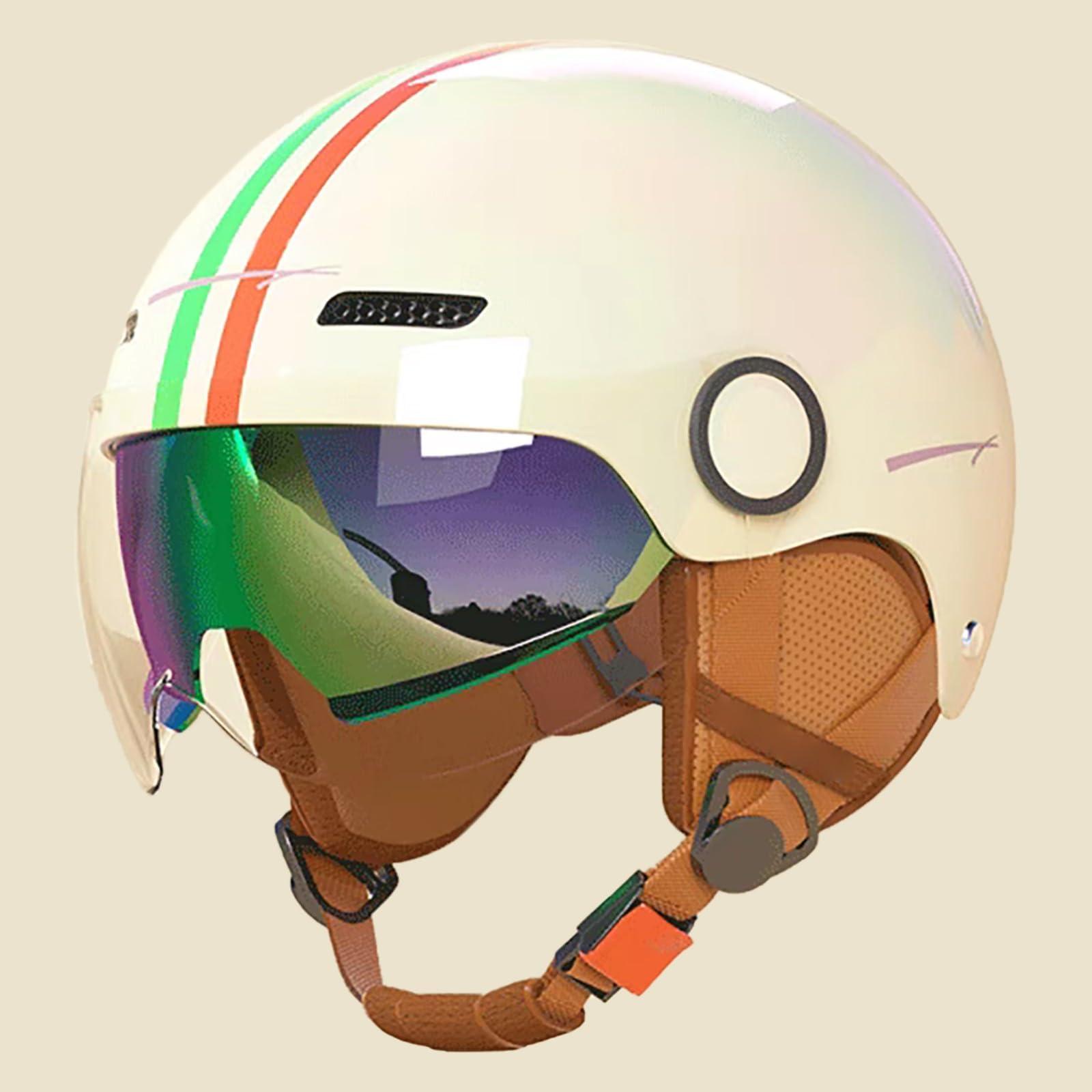 Lekkie kaski motocyklowe z certyfikatem DOT/ECE, półkaski motocyklowe z podwójnym wizjerem i zdejmowaną ochroną słuchu, otwarte kaski motocyklowe dla dorosłych mężczyzn i kobiet