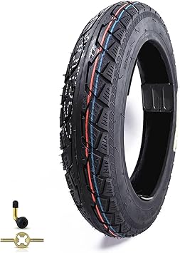14X2.50 Ebike Tire 14X2.5064-254 Electric Scooter Tire with Bent Valve, 4PR, 40-55PSI Replacement Folding E-Bike Tubeless Tire with Thickened Design