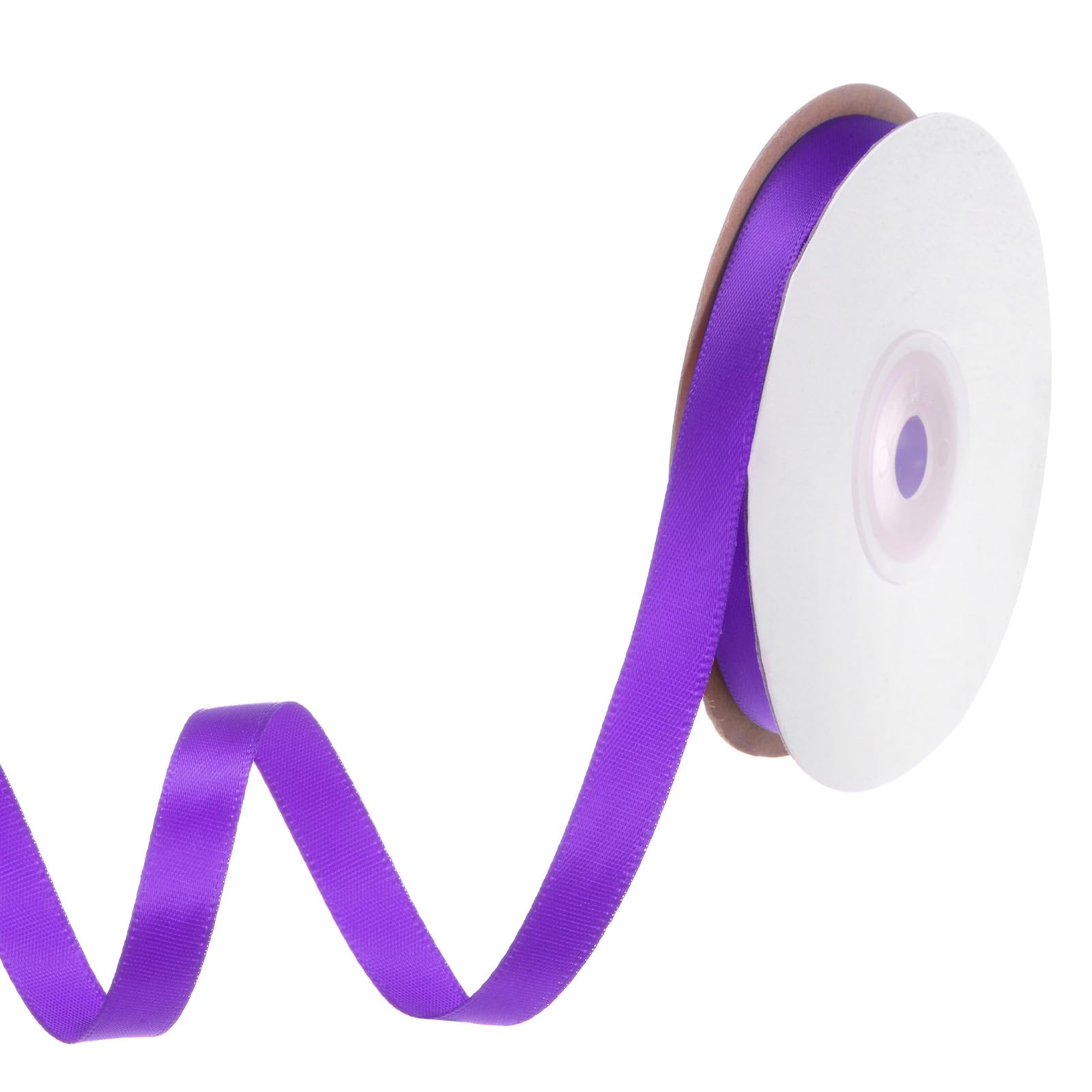 M METERXITY Purple Satin Ribbon, 25 Yards 3/8 Inch Wide Polyester Fabric Ribbons Roll Gift Wrap Ribbon for Bows Bouquet Floral Hair Wrapping Wedding Party Home Decorations Craft Ribbon โ image 1