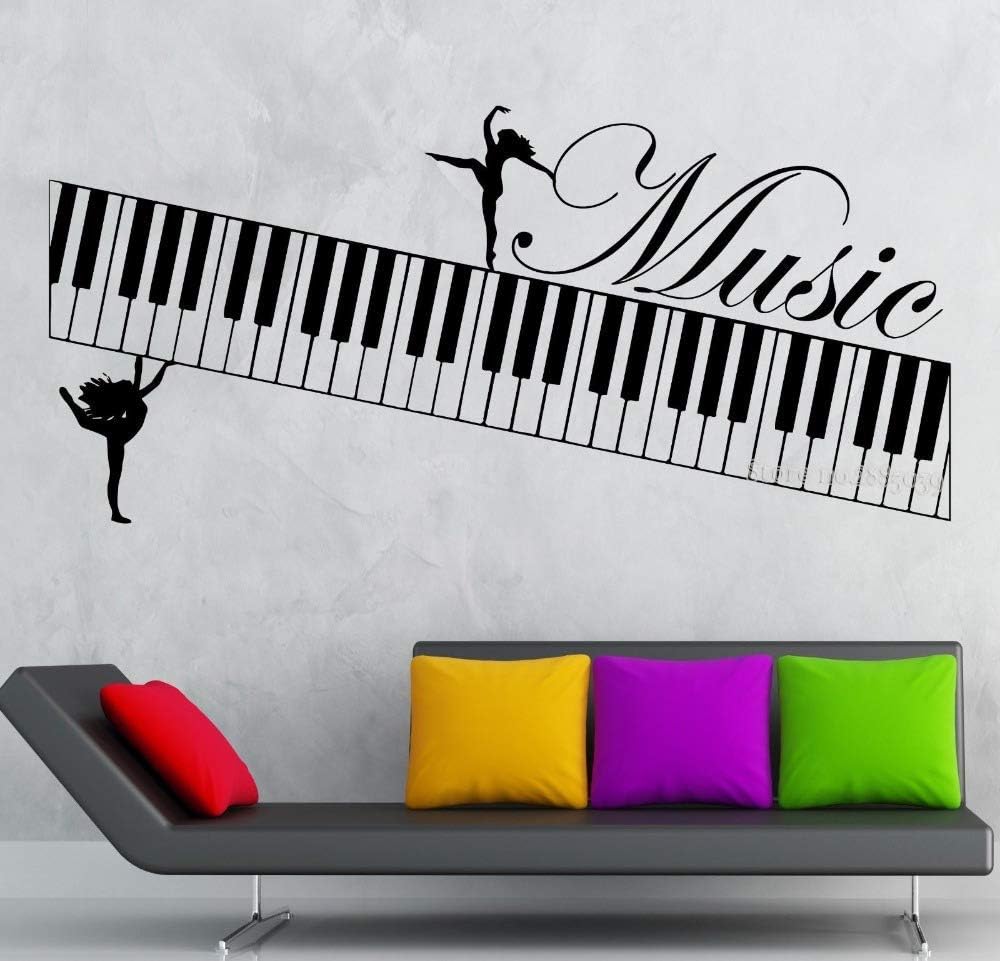 Music Wall Sticker Muse Piano Musical Instrument Vinyl DIY Self