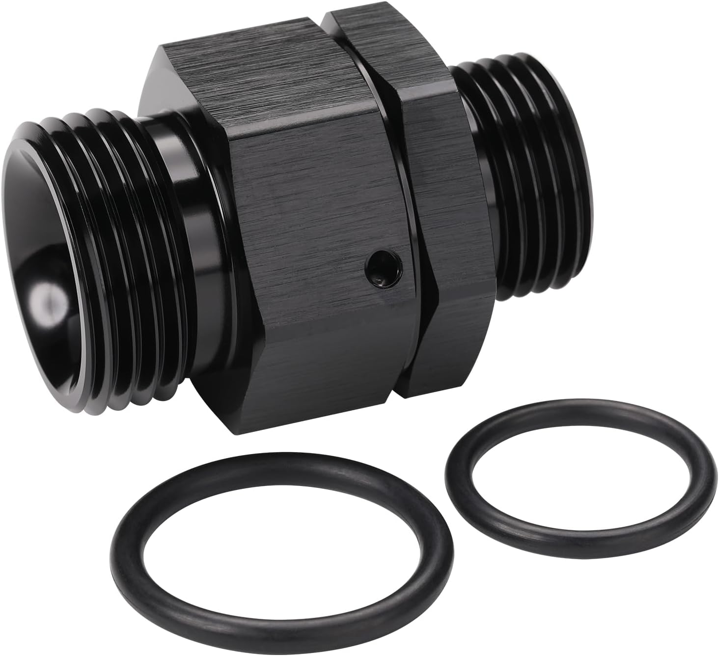 10AN -10 ORB Male to 12AN -12 ORB Male Swivel Union Fitting Adapter Coupler Aluminum Black