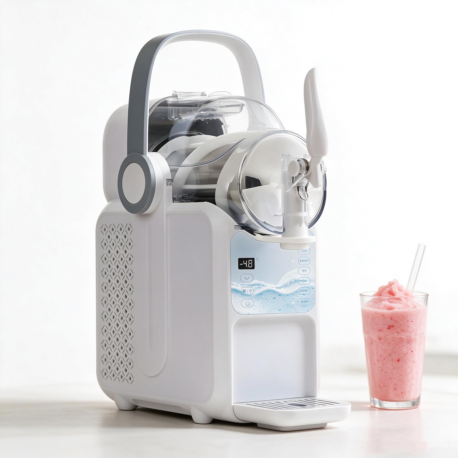 GESAIDES Ice Cream Maker, Soft Ice Cream Machine Makers & Slushy Machine for Home, Makes Ice Cream, Cooling Yogurt, Smoothies
