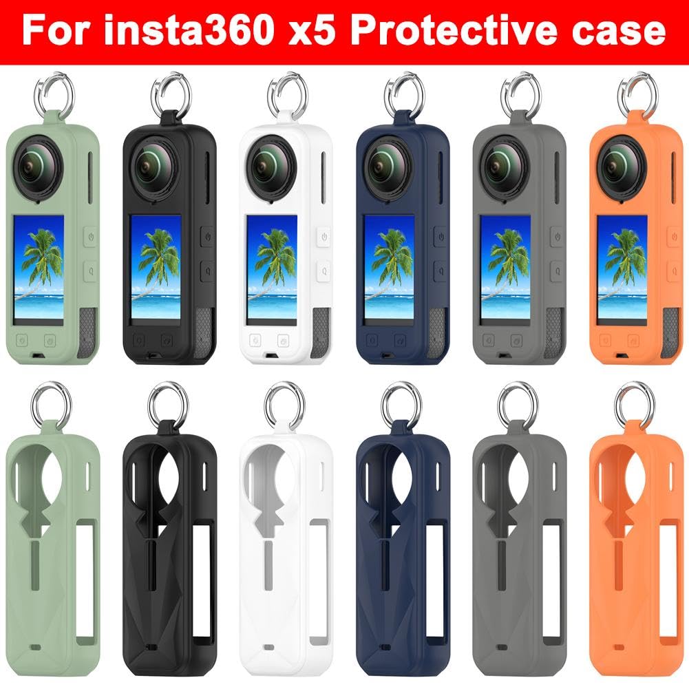 Schutzhülle Aus Weichem Silikon Für Insta360 X5 – Stoßfest, Wasserdicht & Kratzgeschützt Mit Displayschutzfolie