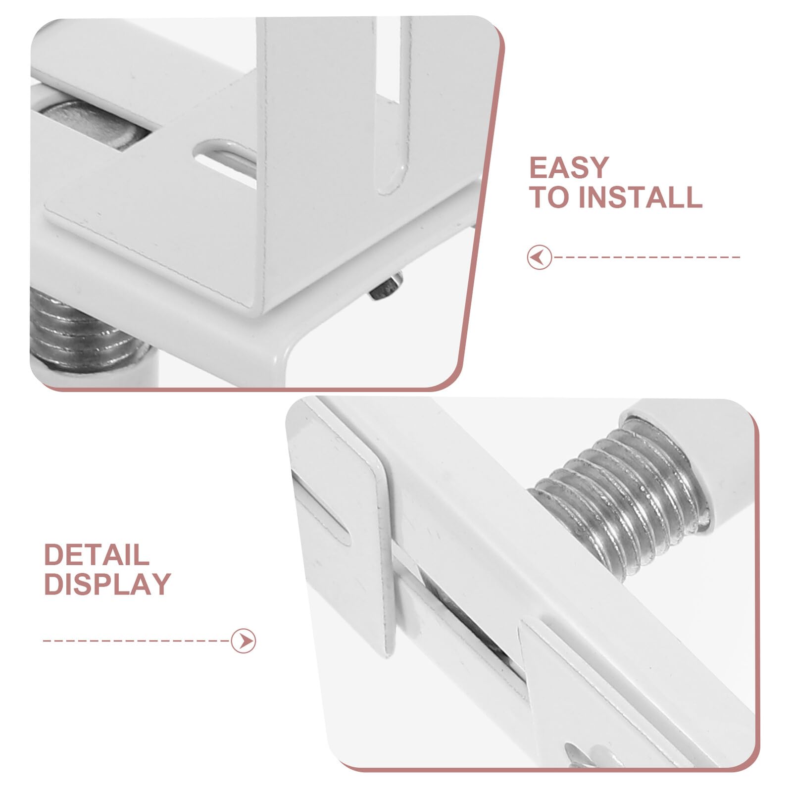 Gatuida Soporte para Radiador Ajustable en Altura 8-13 CM Base en L de Acero Inserciones de Plástico Soporte para Piso de Radiador Compatible Aire Acondicionado Uso Doméstico y Oficina
