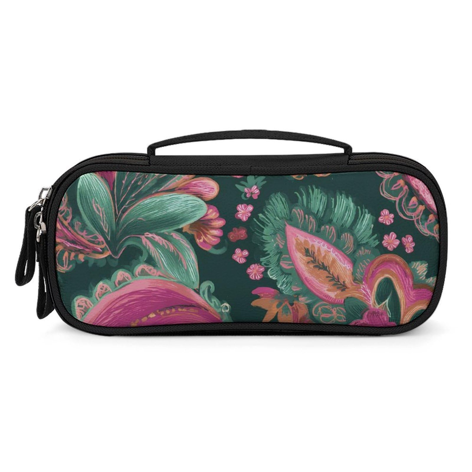 Vintage Paisley Travel Makeup Bag Tote Cosmetic Organizer Handbag