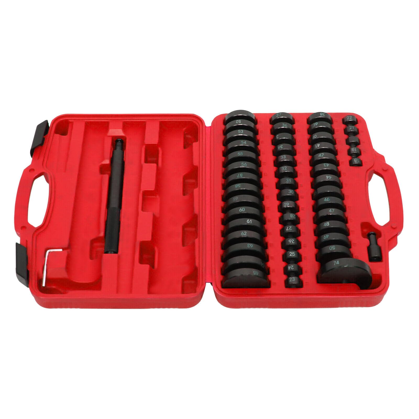 51 Kit de extracción de cojinete de automóviles de herramientas de prensa propulsor de conchas montaje y desmontaje Anillos pieza de presión 18 a 65 mm