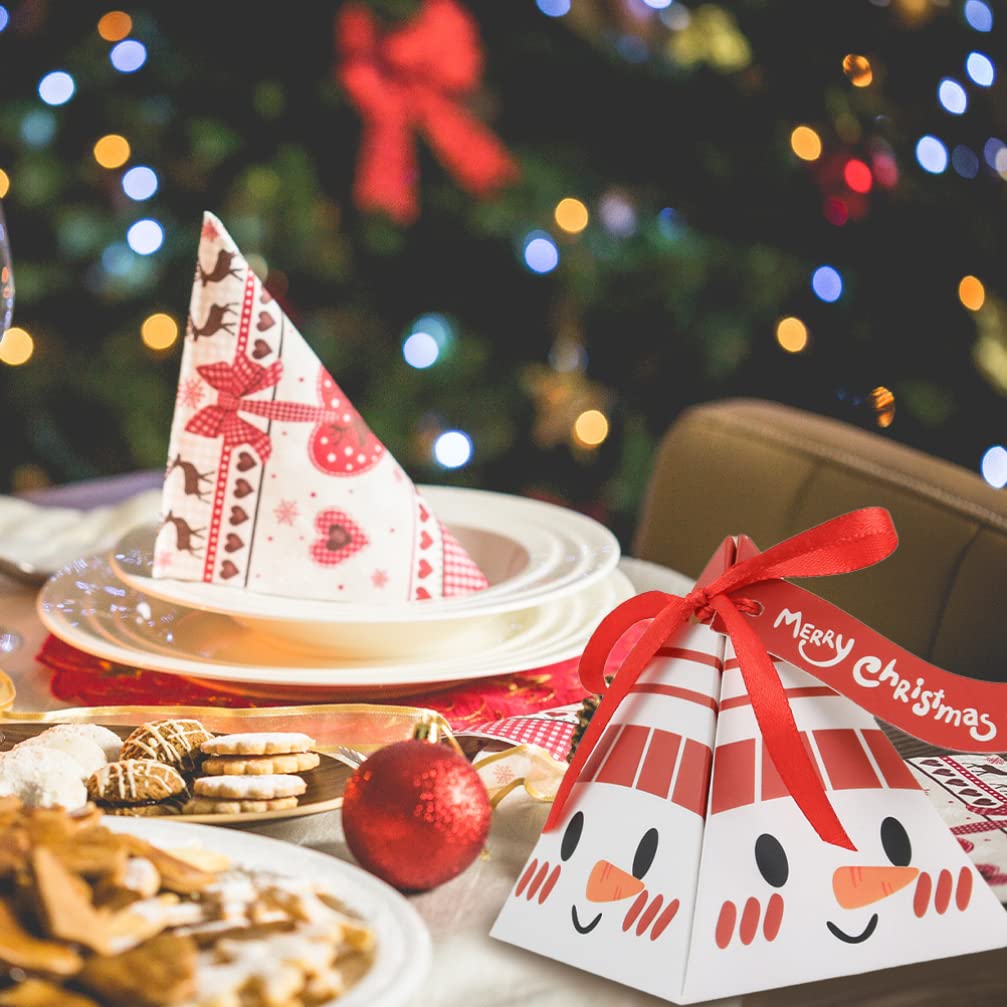 Gadpiparty 50pezzi Scatole Regalo Natale Pz Scatole per Caramelle Forniture per Decorazioni Natalizie per Feste e Party per Conservare Biscotti e Dolcetti