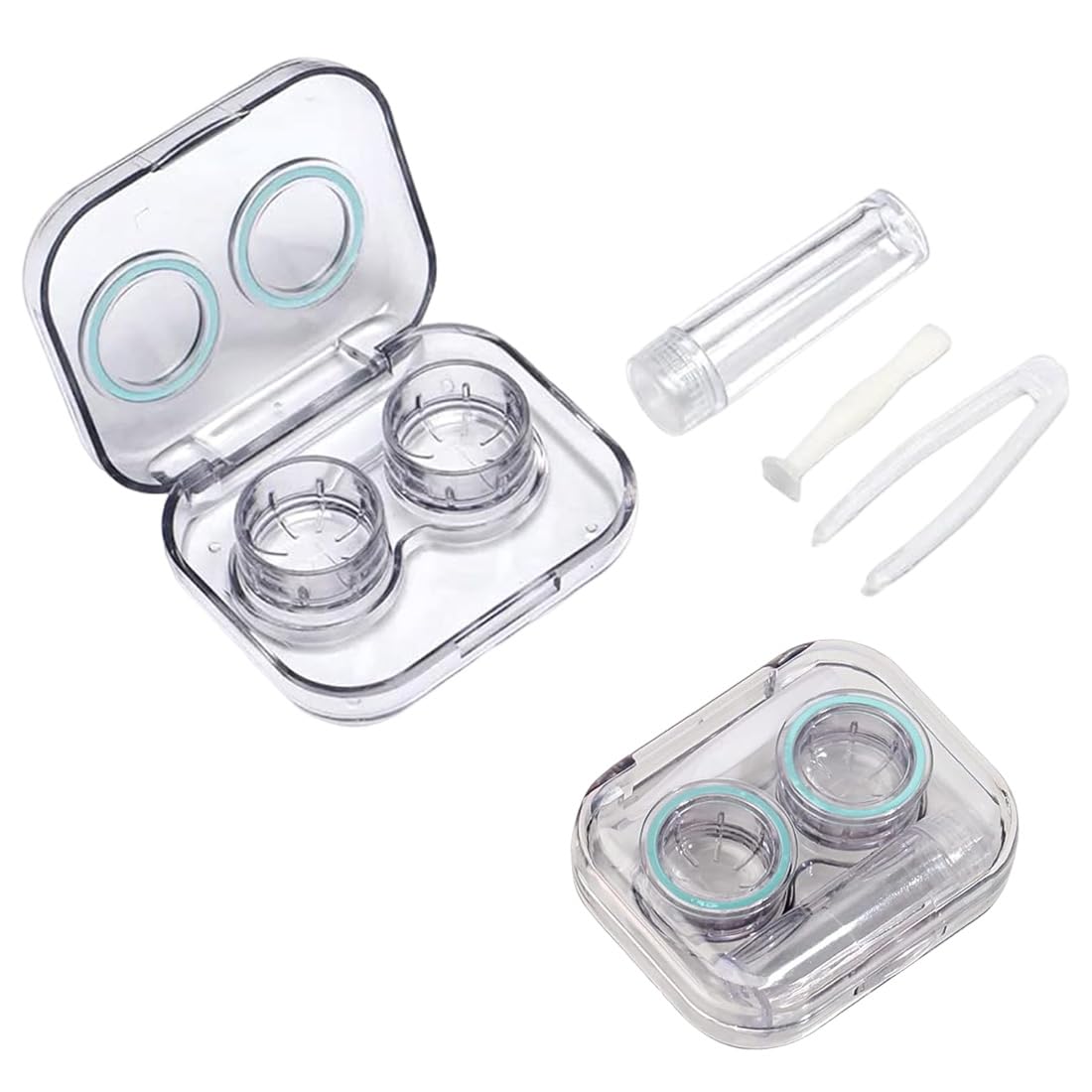 Contact Lenses Container Insert Aid for Contact Lenses Accessories Contact Lenses Aid Suction for Soft Contact Lenses Comes with Contact Lens Accessories for Storage Contact Lens